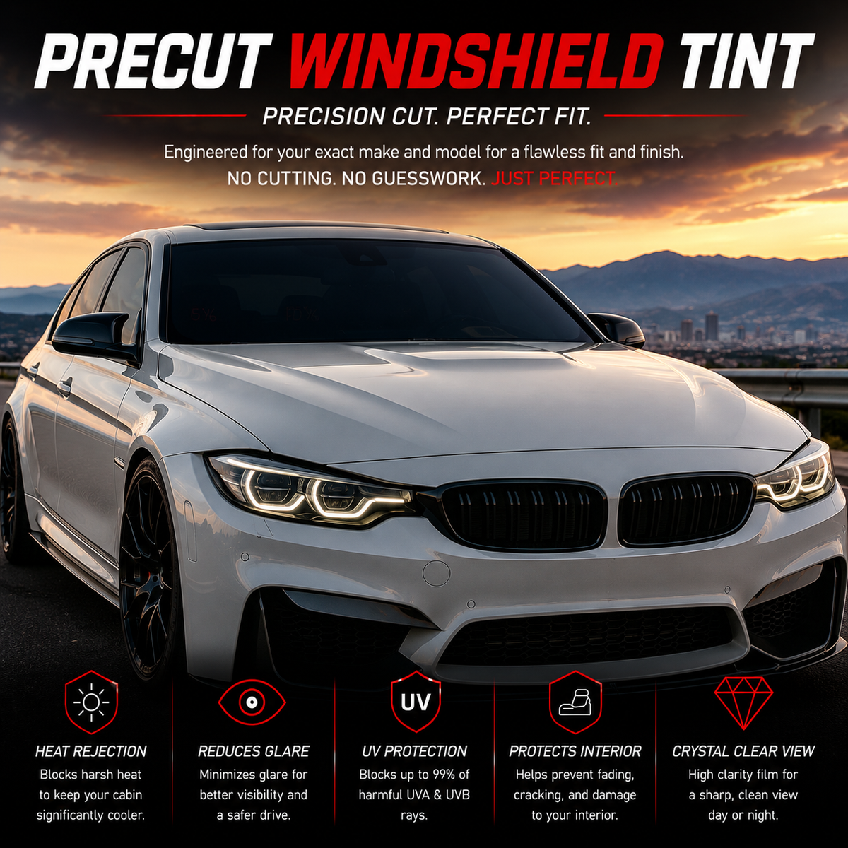 Darkr Pre-cut Windshield Carbon IR