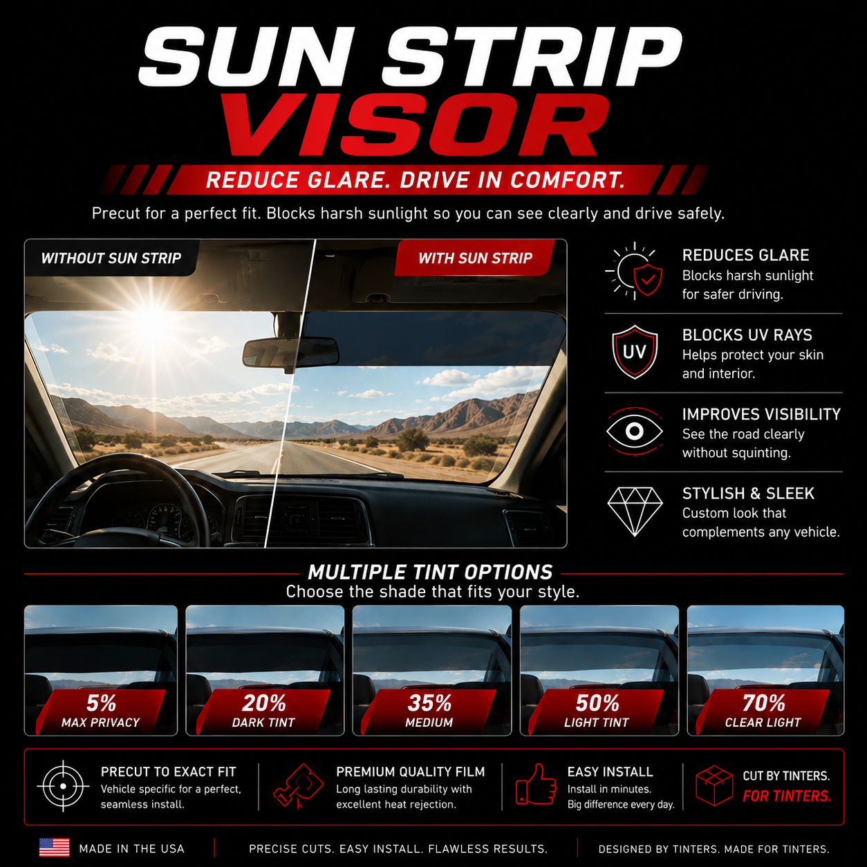 DARKR. SUN STRIP VISOR